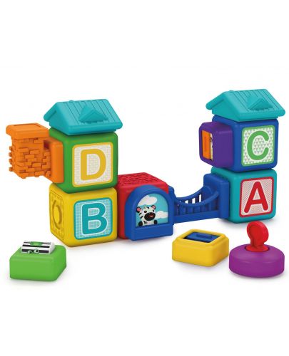 Активна играчка Baby Einstein - Кубчета, Bridge & Learn, 15 части - 4