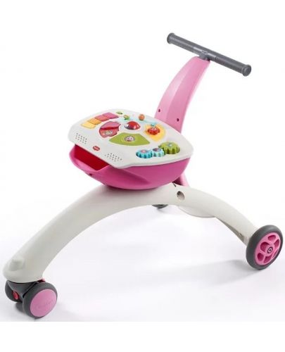 Активно-двигателна играчка 5 в 1 Tiny Love - Walk Behind & Ride-on, розова - 1