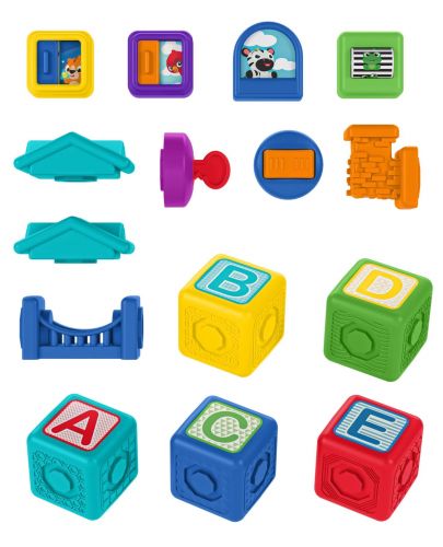 Активна играчка Baby Einstein - Кубчета, Bridge & Learn, 15 части - 1