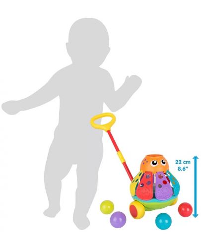 Активна играчка за бутане с топчета Playgro + Learn - Октопод - 5