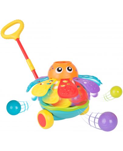 Активна играчка за бутане с топчета Playgro + Learn - Октопод - 1
