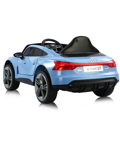 Акумулаторна кола Chipolino - Audi e-Tron, с кожена седалка, синя - 2