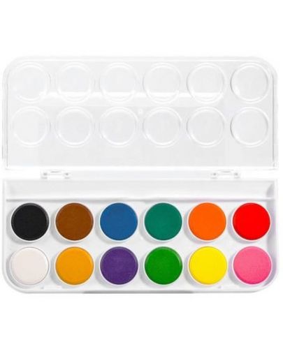 Акварелни бои Deli Color Emotion - EC15-12, 12 цвята + четка - 2