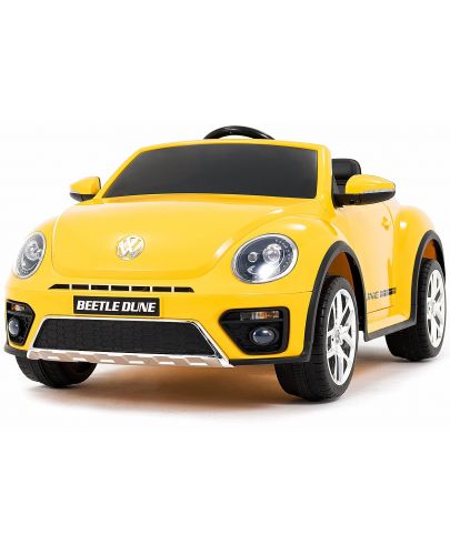 Акумулаторна кола KikkaBoo - Licensed Volkswagen Beetle, жълта - 3