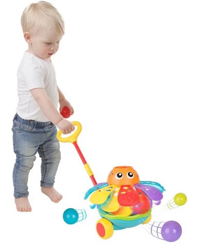Активна играчка за бутане с топчета Playgro + Learn - Октопод - 4