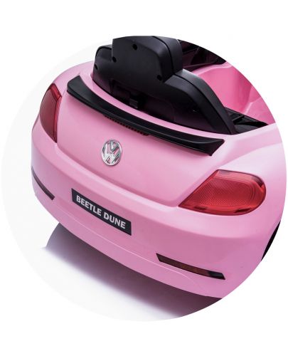 Акумулаторна кола Chipolino - VW Beetle Dune Convertible, розова - 7