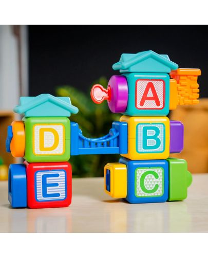 Активна играчка Baby Einstein - Кубчета, Bridge & Learn, 15 части - 9