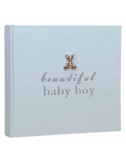 Албум за снимки с посребрена декорация Bambino - Beautiful baby boy - 1