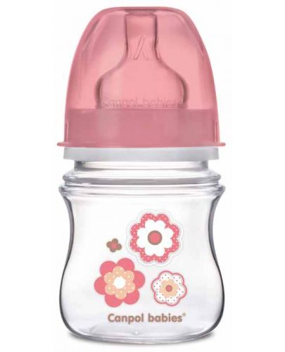 Антиколик шише Canpol - Newborn Baby, 120 ml, розово - 1