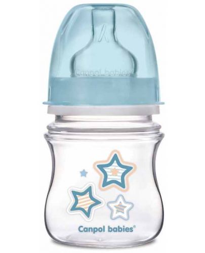 Антиколик шише Canpol - Newborn Baby, 120 ml, синьо - 1
