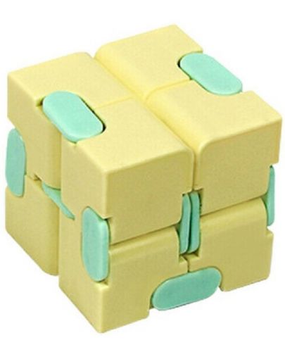 Антистрес играчка Poppit Fidget Infinity - Кубче, жълто - 1