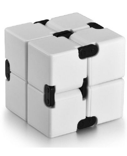 Антистрес играчка Poppit Fidget Infinity - Кубче, бяло - 1