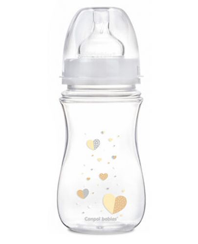 Антиколик шише Canpol - Newborn Baby, 240 ml, бежово - 1