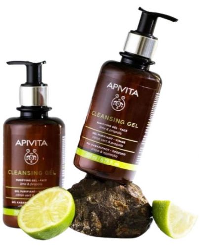 Apivita Face Cleansing Антисептичен почистващ гел за мазна кожа, 200 ml - 2