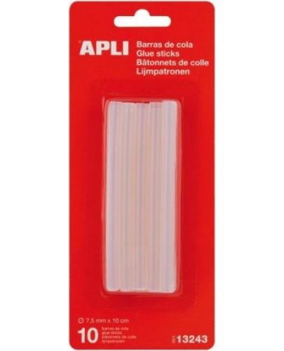 Лепилни пръчки силикон APLI – ø 7,5 х 10 cm, 10 броя - 1