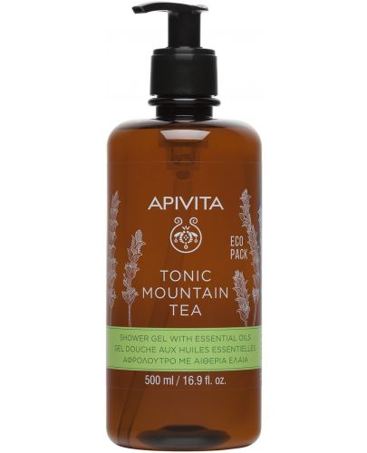 Apivita Tonic Mountain Tea Душ гел с планински чай, 500 ml - 1