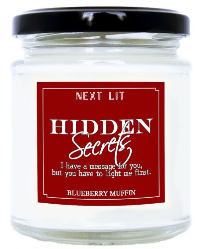 Ароматна свещ Next Lit Hidden Secrets - Изгарям по теб, на английски език - 1