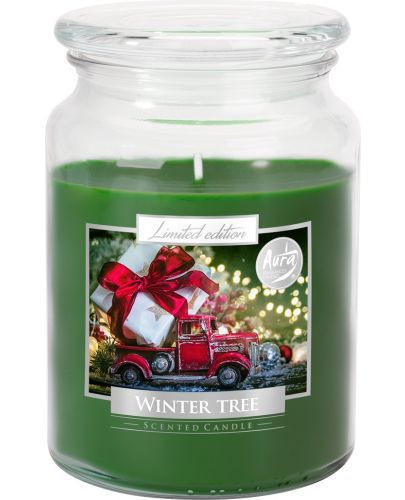 Ароматна свещ буркан Bispol Aura - Premium line, Winter tree, 500 g - 1