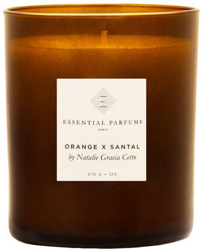 Ароматна свещ Essential Parfums - Orange x Santal by Natalie Gracia Cetto, 270 g - 1