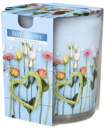 Ароматна свещ Bispol Aura - Blue Garden, 100 g - 1