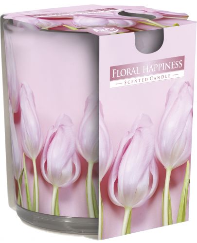 Ароматна свещ Bispol Aura - Floral Happiness, 100 g - 1