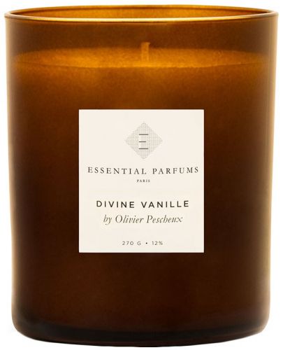 Ароматна свещ Essential Parfums - Divine Vanille by Olivier Pescheux, 270 g - 1
