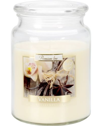 Ароматна свещ  буркан Bispol Aura - Premium line, Vanilla, 500 g - 1