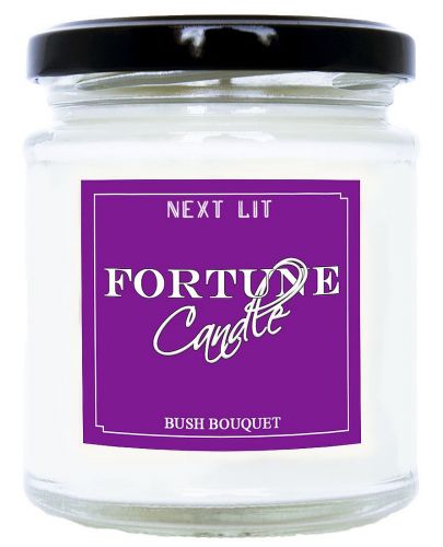 Ароматна свещ с късметче Next Lit Fortune Candle - Bush Bouquet, на английски - 1