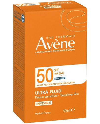 Avène Sun Слънцезащитен флуид за лице Invisible, SPF50, 50 ml - 2