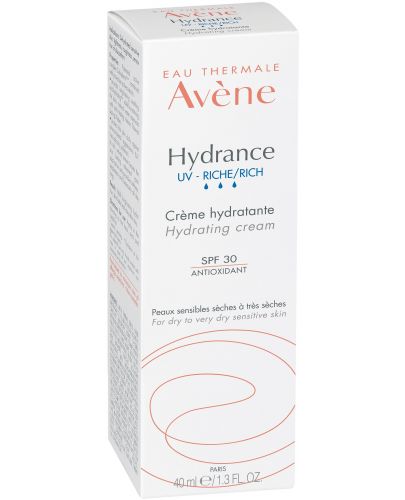 Avène Hydrance Богат хидратиращ крем Riche UV, SPF 30, 40 ml - 3