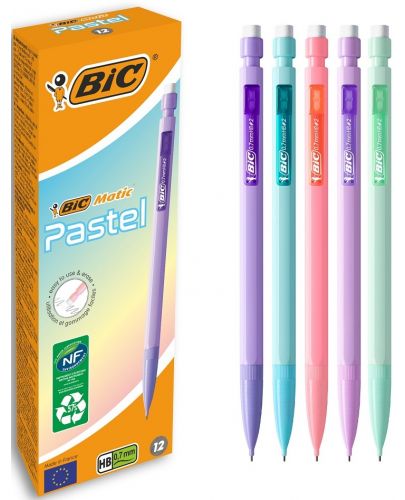 Автоматичен молив BIC Matic - Pastel, 0.7 mm, HB, асортимент - 2