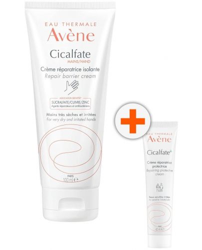 Avène Cicalfate+ Комплект - Крем за ръце и Балсам за устни, 100 + 10 ml - 1