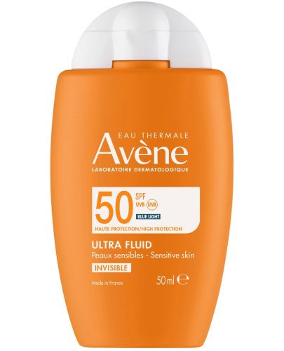 Avène Sun Слънцезащитен флуид за лице Invisible, SPF50, 50 ml - 1