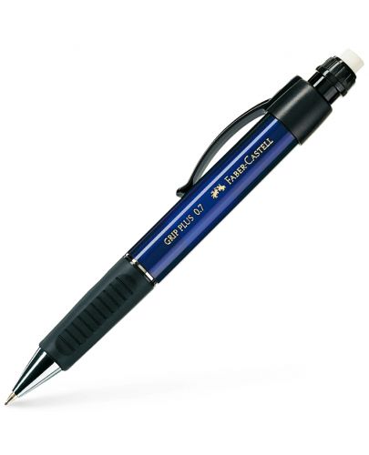 Автоматичен молив Faber-Castell Grip Plus - Син металик - 1