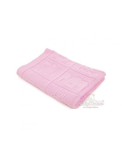 Детско плетено одеяло Baby Matex - Розово - 1