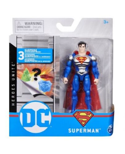 Базова фигура с изненади Spin Master DC - Супермен със сребърен костюм - 1