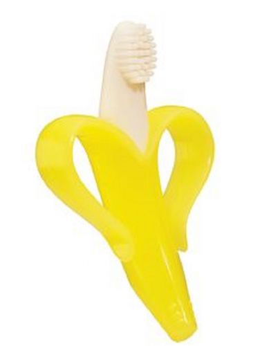 Бебешка четка за венци и зъби Baby Banana, жълта - 1
