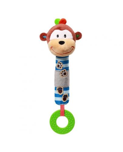 Писукаща играчка с гризалка Babyono - Маймунка - 1