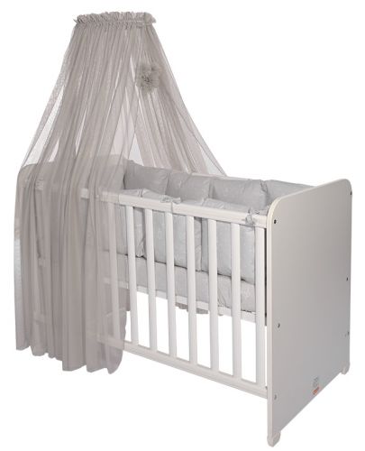 Балдахин за бебешко легло Lorelli - Color Pom Pom, 480 x 160 cm, сив - 1