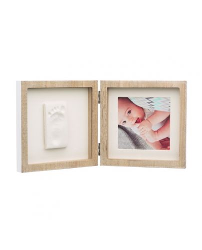 Бебешки отпечатък Baby Art - My Baby Style, със снимка (цвят дърво и бяло паспарту) - 1