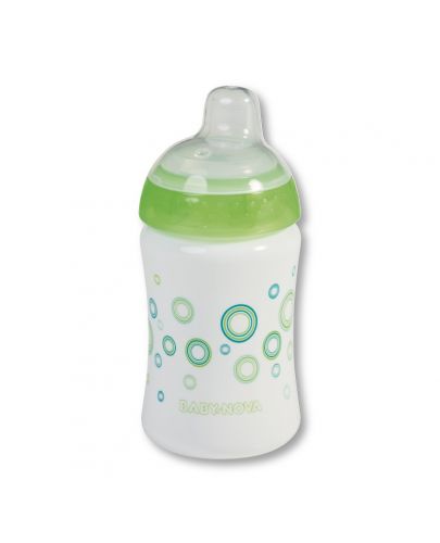 Тенировъчна чашка със стоп клапа Baby Nova - 285 ml, зелена - 1
