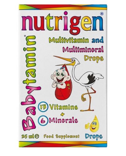 Babytamin Мултивитаминни капки, 25 ml, Nutrigen - 2