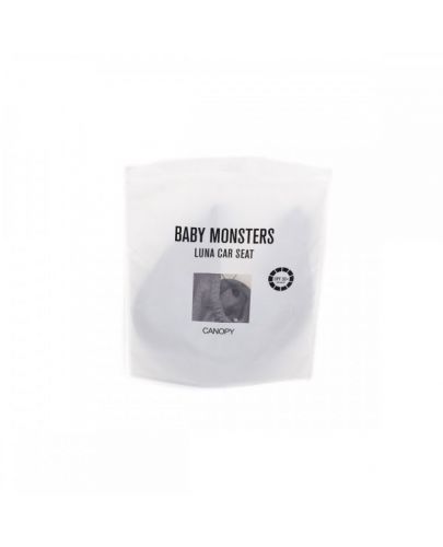 Цветен сенник за стол за кола Baby Monsters - Luna, сив - 1