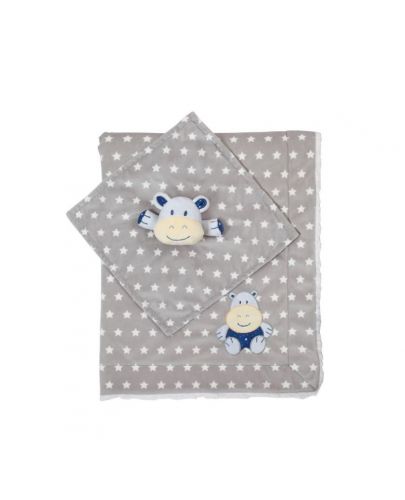 Детско одеяло Babyono -Сиво, двуцветно - 1