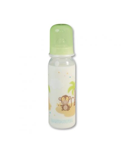 Стандартно пластмасово шише Baby Nova - 250 ml, маймунка - 1