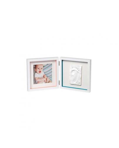 Бебешки отпечатък Baby Art - My Baby Style, със снимка (бяла рамка и бяло паспарту) - 1