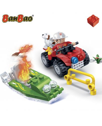Конструктор BanBao - Пожарникарска кола и лодка - 2