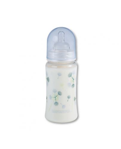 Пластмасово шише с широко гърло Baby Nova PA - 300 ml, синьо - 1