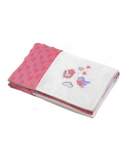 Детско микрофибърно одеяло Babyono - Птички, 75 х 100 cm - 1