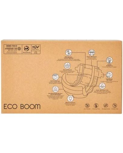 Бамбукови еко пелени Eco Boom Premium - Размер 3, 6-10 kg, 68 броя - 3